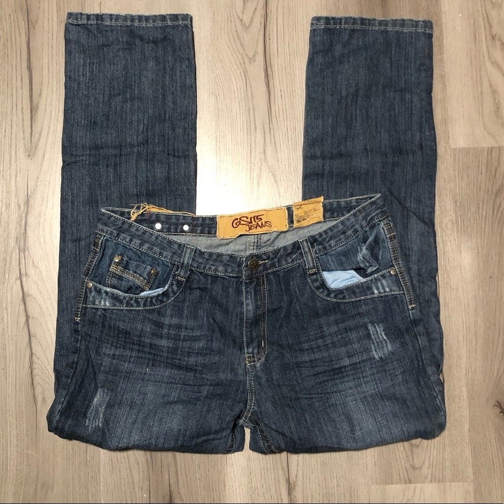 GS115 Denim Jeans Mens Dark Wash 38x33